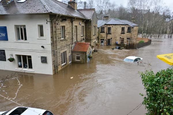 River overflow causing floods
